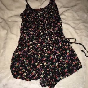 A flowered romper.